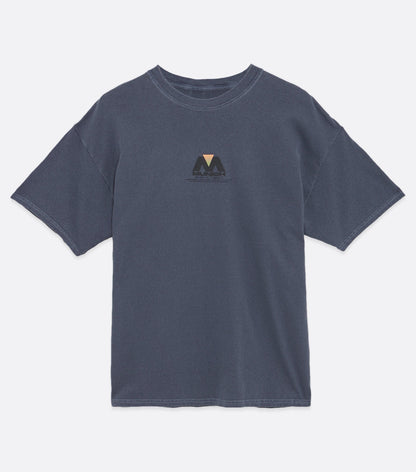 Blue Overdyed Munich Logo T Shirt